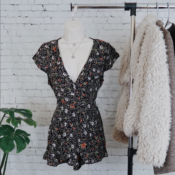 Angie Pants - Floral Roses Vines Garden Dress Romper Short